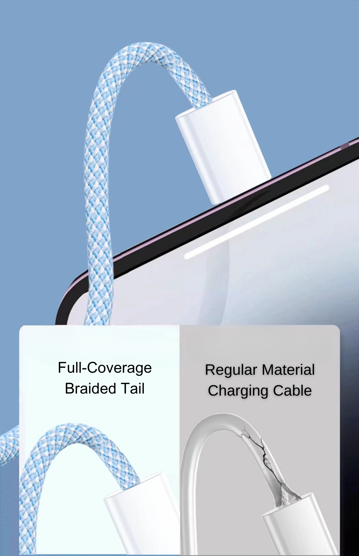 Apple 15/16 Macaron charging cable braided data cable Mac double type-c fast charging cable ipad