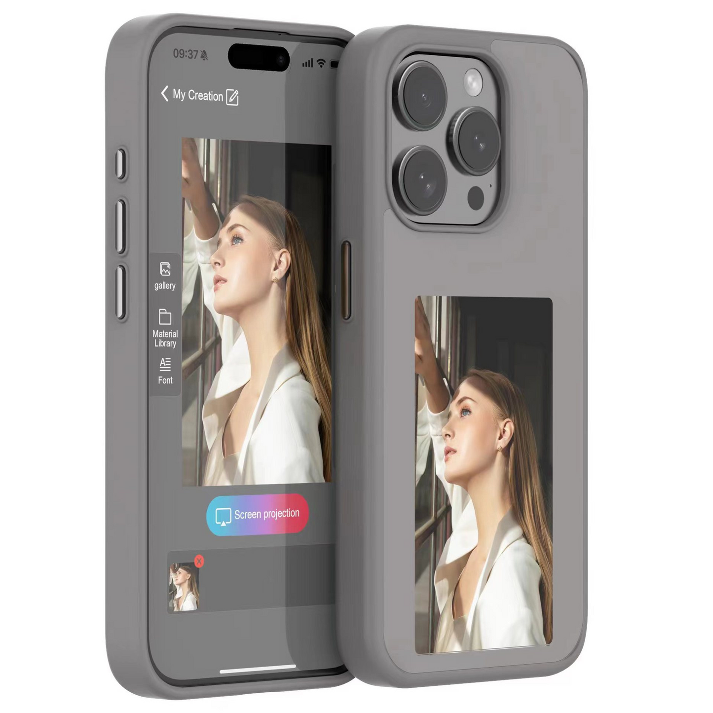 iPhone 13-16 NFC Smart E-Ink Phone Case