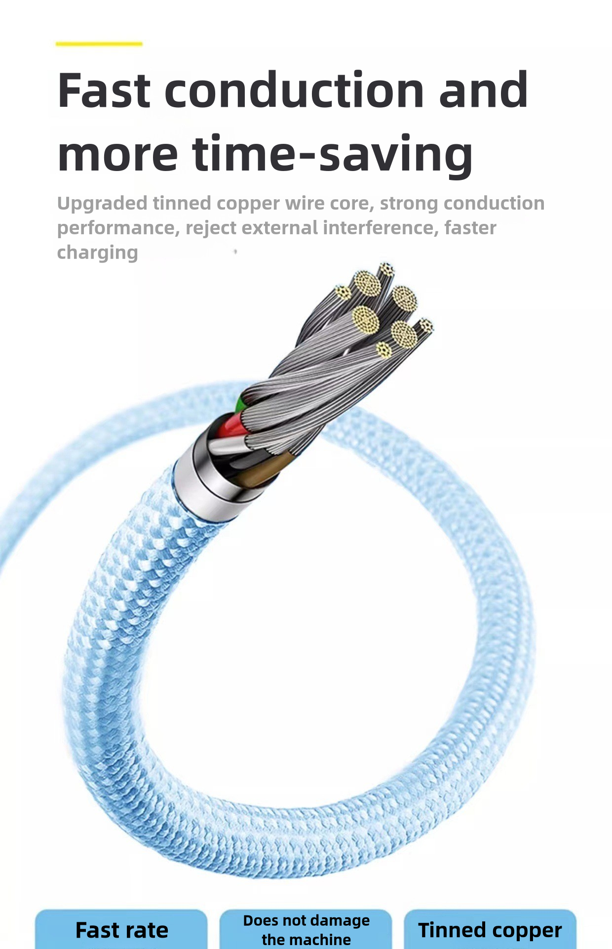 Apple 15/16 Macaron charging cable braided data cable Mac double type-c fast charging cable ipad