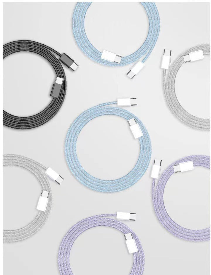 Apple 15/16 Macaron charging cable braided data cable Mac double type-c fast charging cable ipad